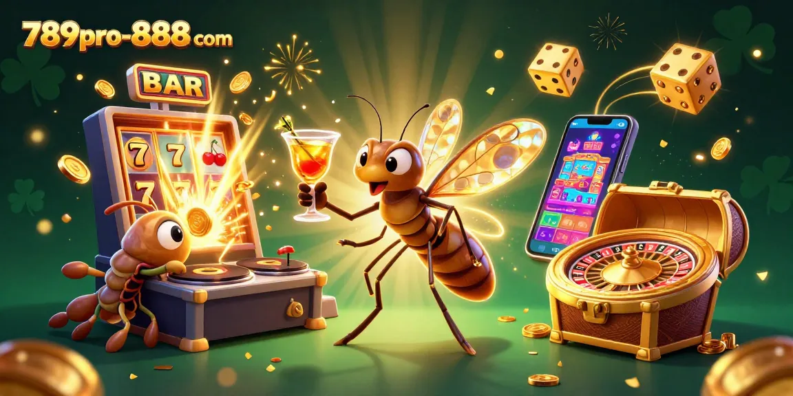 Experience the lively gaming atmosphere of 789pro-888 com with vibrant casino characters and elements.