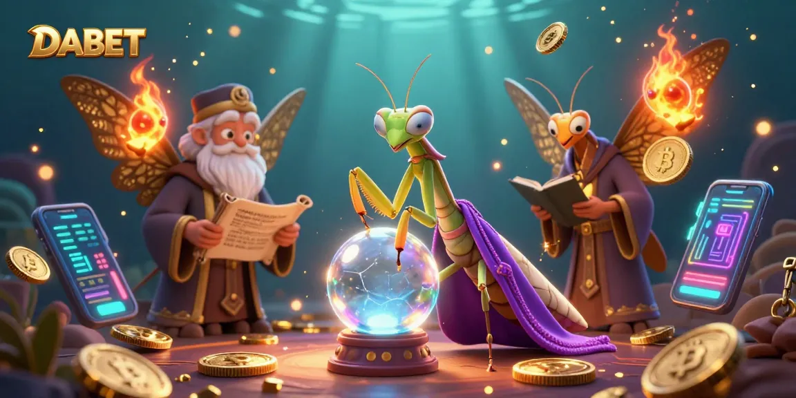 DABET showcases a magical casino scene with a fortune teller and mystical elements, ideal for gaming enthusiasts.