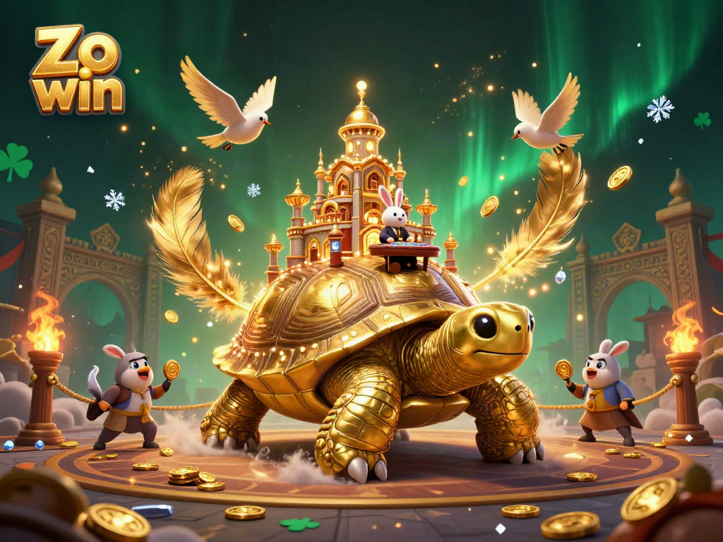 Experience thrilling moments at Zo win with a vibrant 3D casino scene featuring rich elements of online gaming.