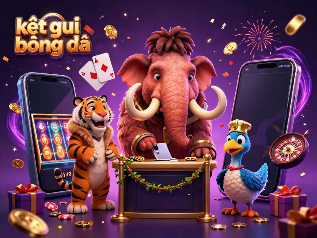 Engage with kết quả bóng đá in this vibrant 3D casino scene featuring cartoon characters and dynamic gaming elements.
