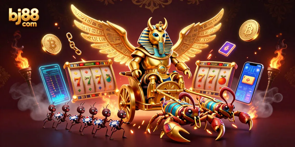 Experience thrilling gameplay at bj88 com with dynamic slot reels and casino symbols enhancing the scene.