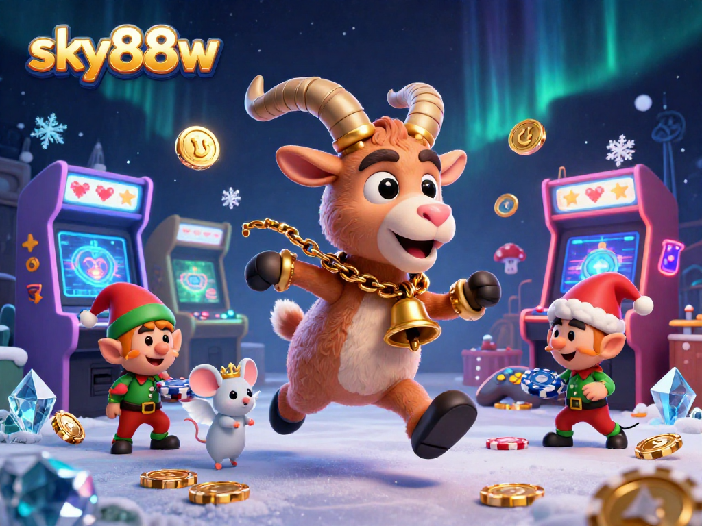 Experience the thrilling atmosphere of a casino with sky88w while naughty gremlins steal poker chips.