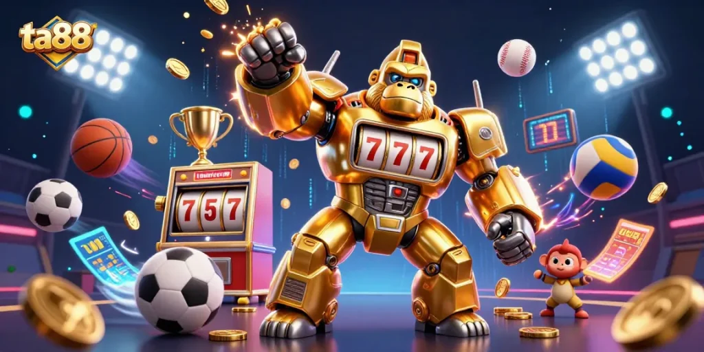 Engage with ta88's thrilling gambling experience through dynamic gameplay featuring vibrant 3D characters.