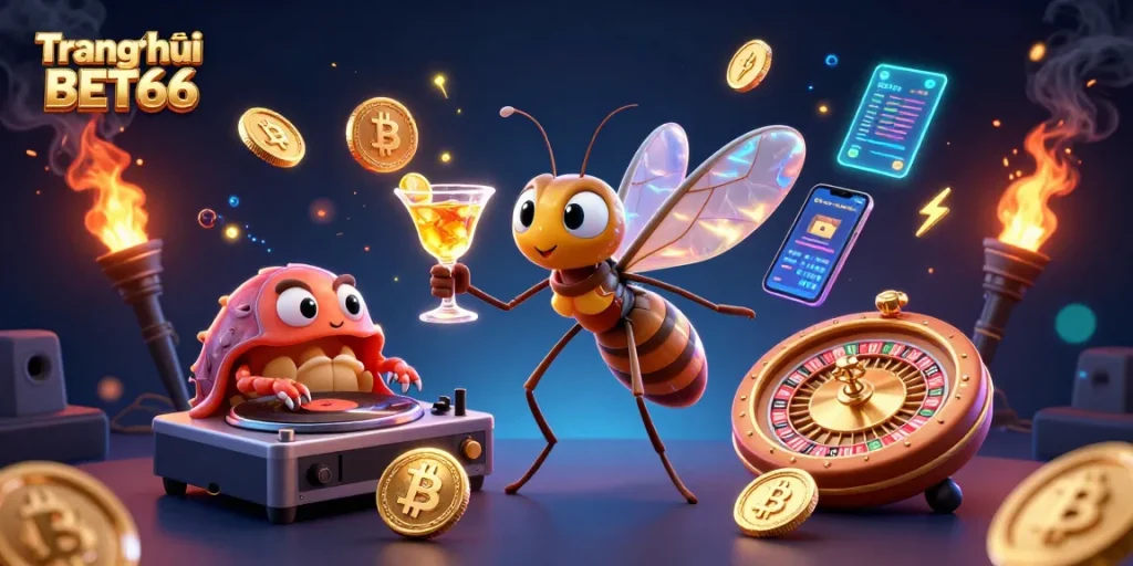 Experience the thrill of Trang chủ BET66 with dynamic casino illustrations, showcasing stunning 3D characters.